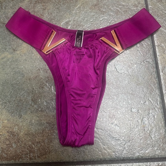 Victoria's Secret Other - Victoria's Secret Magenta Lingerie with Metallic Accents S